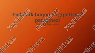 endemik buqoq va gipotireoz patoginezi — PPTX