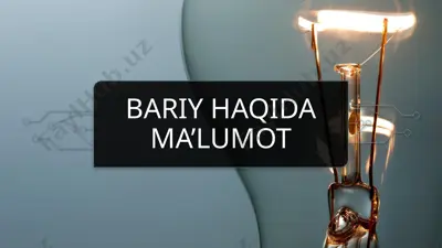 bariy haqida ma’lumot — PPTX