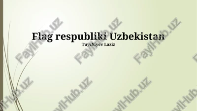 flag respubliki uzbekistan — PPTX