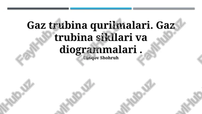 gaz trubina qurilmalari — PPTX