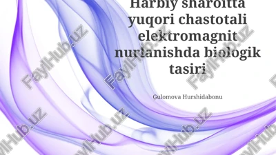 yuqori chastotali elektromagnit nurlanishning harbiy sharoitlardagi biologik taʼsiri — PPTX