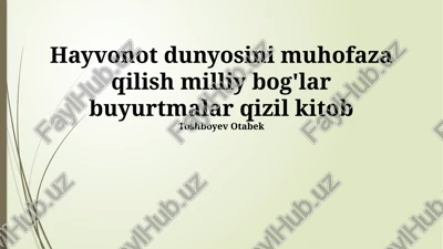 qizil kitob va buyruqlar — PPTX