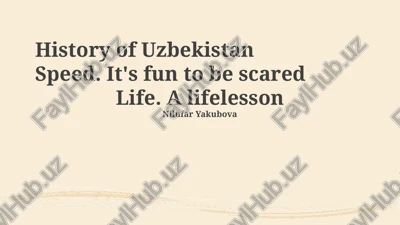 history of uzbekistan — PPTX
