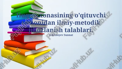 ilmiy-metodik jihozlanish talablari — PPTX