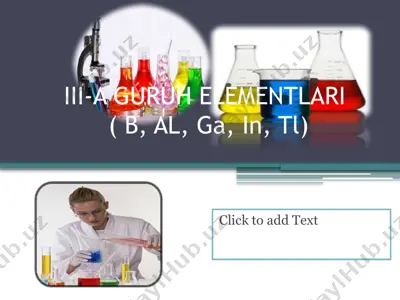 iii-a guruh elementlari ( b, al, ga, in, tl) — PPTX