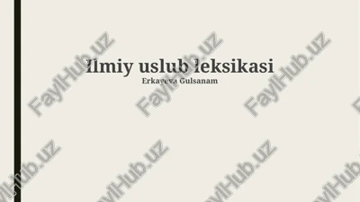 ilmiy uslub leksikasi — PPTX