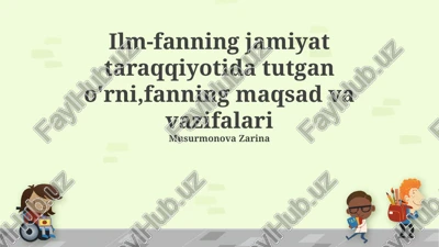 ilmiy bilimlarni qo'llash va amaliyotga tatbiq etish — PPTX