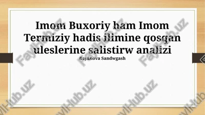 sunan tirmiziy — PPTX