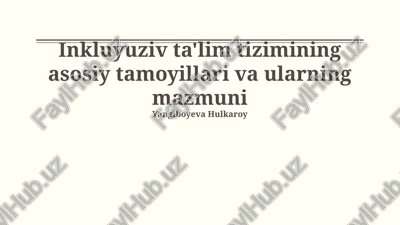 hamma bolalar uchun teng huquqlar — PPTX