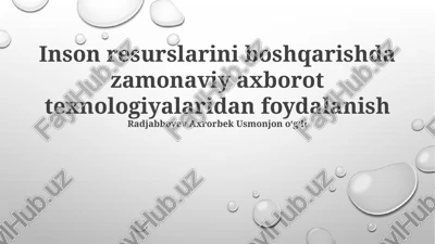 zamonaviy axborot texnologiyalari — PPTX