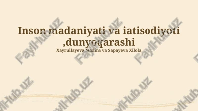 globalizatsiya va madaniy o'zgarishlar — PPTX