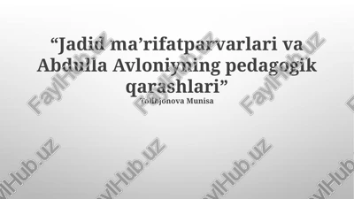 ayollar ta'limi masalasi — PPTX