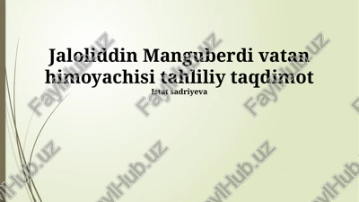 manguberdi davri va uning strategiyasi — PPTX