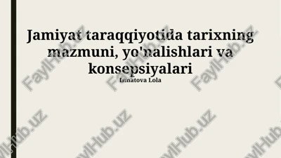 globalizatsiya va tarixiy jarayonlar — PPTX