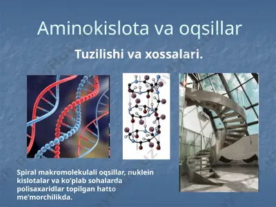 aminokislota va oqsillar — PPTX