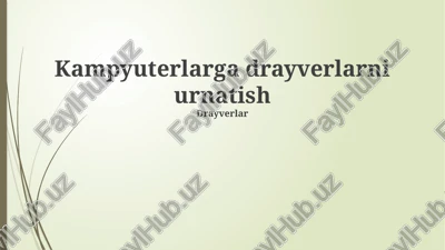 avtomatik drayvlar o'rnatish — PPTX