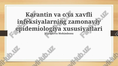 axborot texnologiyalari va pandemiyalarni boshqarish — PPTX