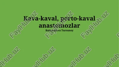 portal-sistem shuntlarning diagnostikasi va davolash usullari — PPTX