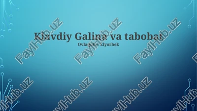 galenning tibbiyotga qo'shgan hissasi — PPTX