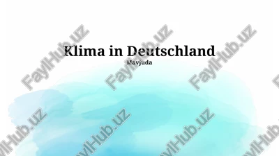 klima in deutschland — PPTX