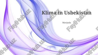 klima in usbekistan — PPTX