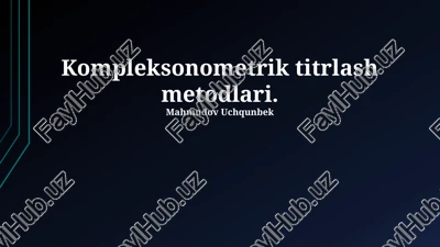 kompleksonometrik titrlash metodlari — PPTX