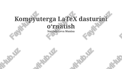 latex dasturini o‘rnatish — PPTX