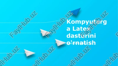 kompyuterga latex dasturini o'rnatish — PPTX