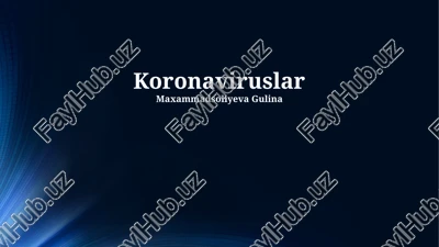 koronaviruslar — PPTX