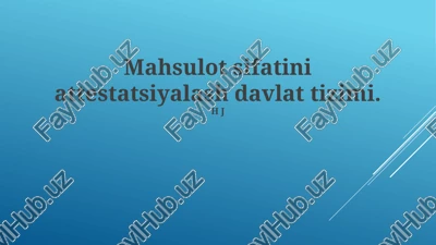 sertifikatlashtirish jarayoni va bosqichlari — PPTX