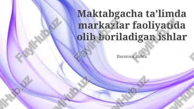 bolalar rivojlanishini qo'llab-quvvatlash — PPTX