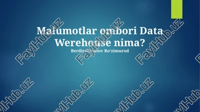 ma'lumotlar ombori — PPTX