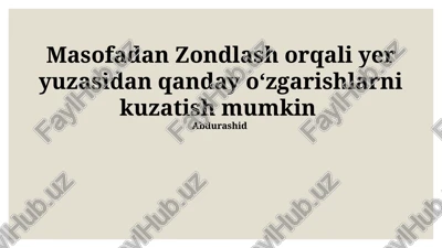 masofadan zondlash — PPTX