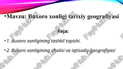 buxoroxonligitarixiygeografiyasi — PPTX