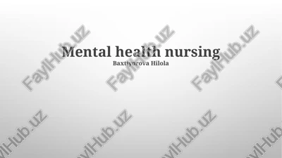 mental health nursing — PPTX