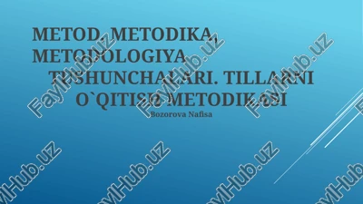 til o'qitish metodologiyasi — PPTX