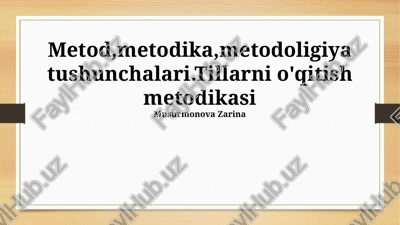 til o'qitish metodikasi — PPTX
