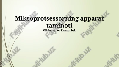 ko'p yadroli mikroprotsessorlar arxitekturasi — PPTX