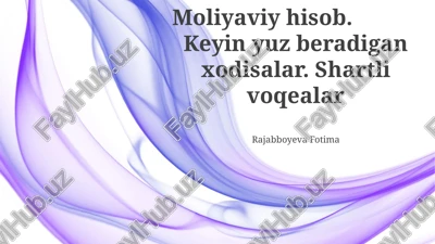 moliyaviy hisobotlar — PPTX