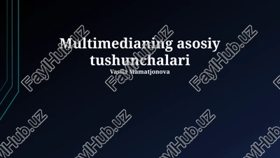 multimedianing asosiy tushunchalari — PPTX