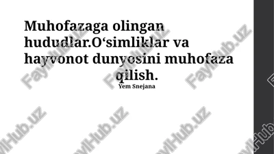 tabiat yodgorliklari — PPTX