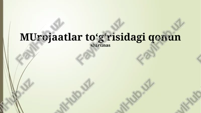 apellyatsiya qonunchiligi — PPTX