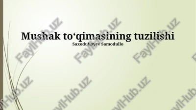 mushak toʻqimasining tuzilishi — PPTX