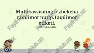 taqdimotga tayyorgarlik — PPTX