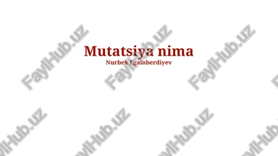 mutatsiya nima — PPTX