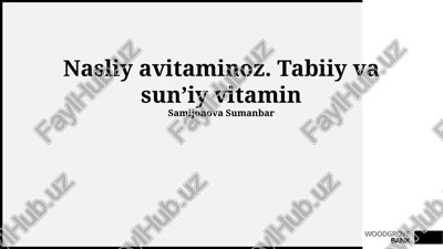 nasliy avitaminoz — PPTX