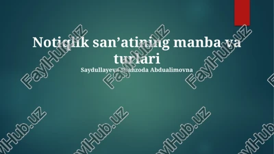 notiqlik sanʼatining manba va turlari — PPTX