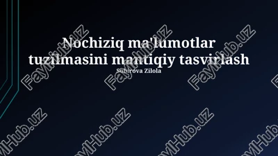 nochiziq ma'lumotlar tuzilmasi — PPTX