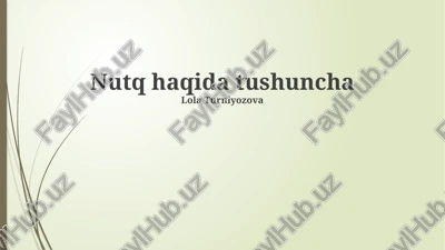 og'zaki nutqning turlari va xususiyatlari — PPTX