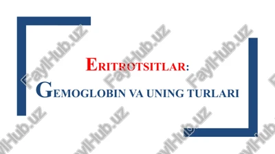 eritrotsitlar. gemoglobin — PPTX